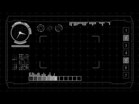 futuristic hud universal screen data 4k D43XQYJ