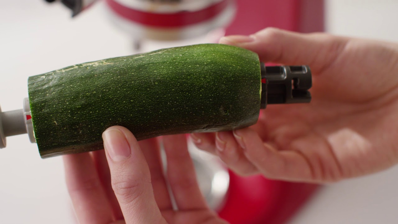 How to use the KitchenAid Vegetable Sheet Cutter YouTube