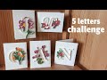 5 letters challenge ajnow  mini cards  paper quilling typography art