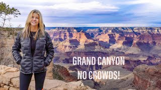 CAMPING in UNCROWDED GRAND CANYON NAT'L PARK (in freezing temps) | Truck Camper Life