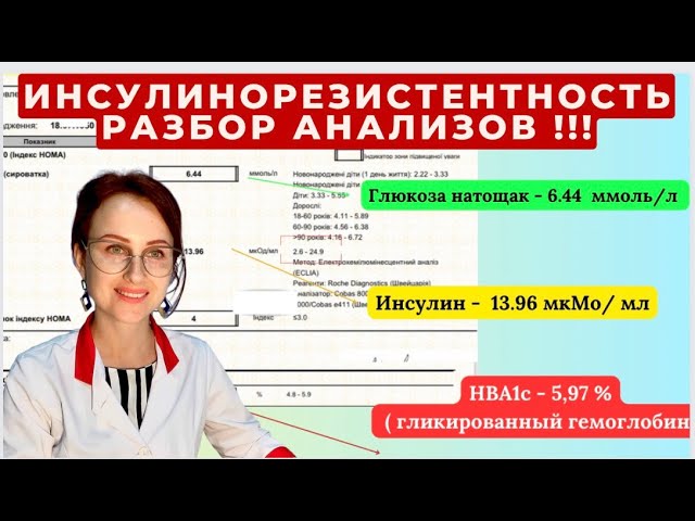 ВСЁ ПРО ИНСУЛИНОРЕЗИСТЕНТНОСТЬ ( РАСШИФРОВКА АНАЛИЗОВ -инсулина, индекс НОМА,ПГТТ,НВА1с) + ЛЕЧЕНИЕ