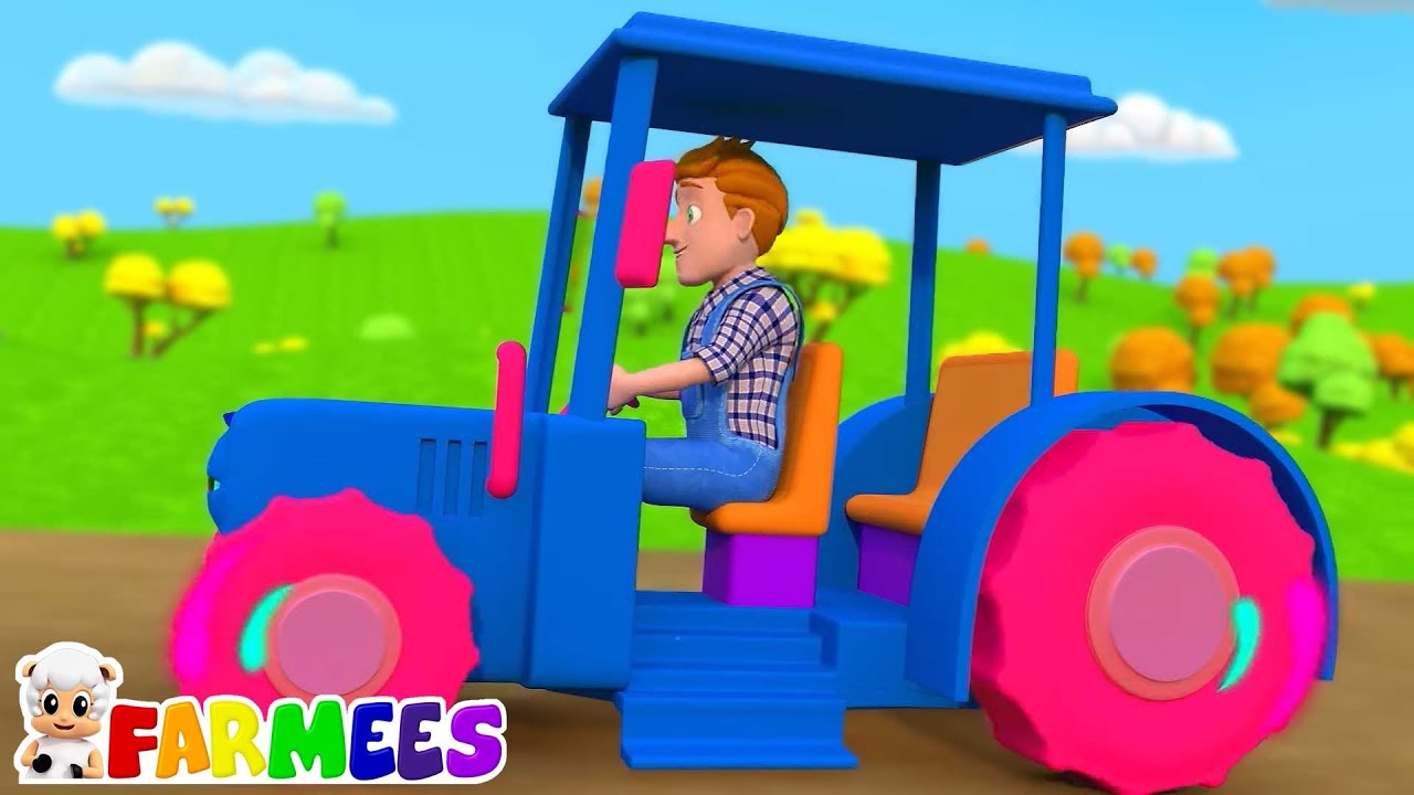 Räder am Traktor Bauernhof Fahrzeug Lied für Kinder auf Deutsch