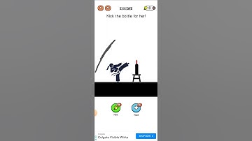 Draw challenge: save stickman level 21 kick the bottle for her!