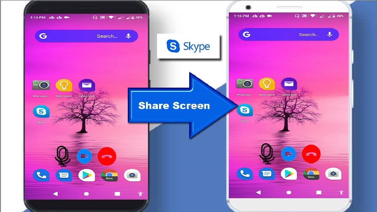 android skype share screen