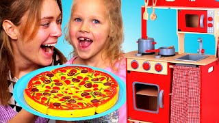 Kitchen Kids Toy | Лили и Дейзи готовят понарошку и играют на игрушечной кухне