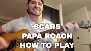 Download lagu How to play Scars by Papa Roach on guitar | Lesson | Chords | Easy