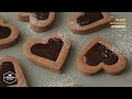 하트 초콜릿 가나슈 샌드 쿠키 만들기 : Heart Chocolate Ganache Sandwich Cookies Recipe | Cooking tree