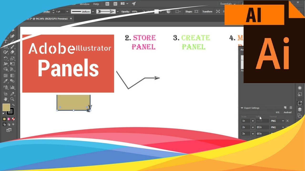 Adobe Illustrator CC 3 How to Work with Adobe Illustrator Panels YouTube