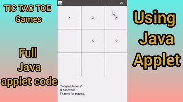 TIC TAC TOE Games Program using Java Language. #java_code 🔥