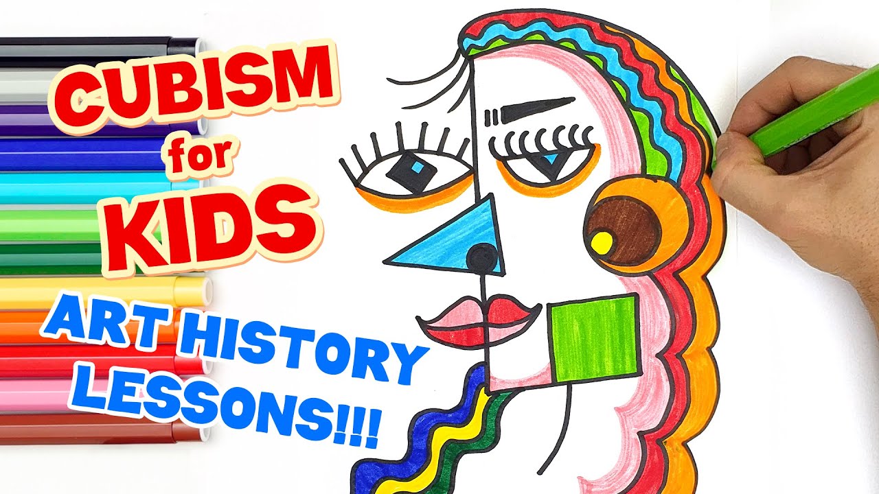 CUBISM FOR KIDS!  ART HISTORY LESSONS (WHO IS PABLO PICASSO