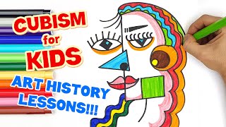 CUBISM FOR KIDS! | ART HISTORY LESSONS (WHO IS PABLO PICASSO?)