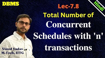 L7.8 | Total number of Concurrent Schedules with 