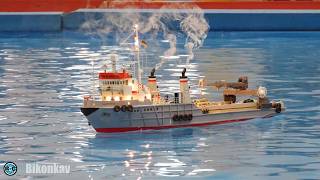 RC boats, tugs, fishing, work boats - gray fleet - rescue cruisers - yachts at Intermodellbau 2024