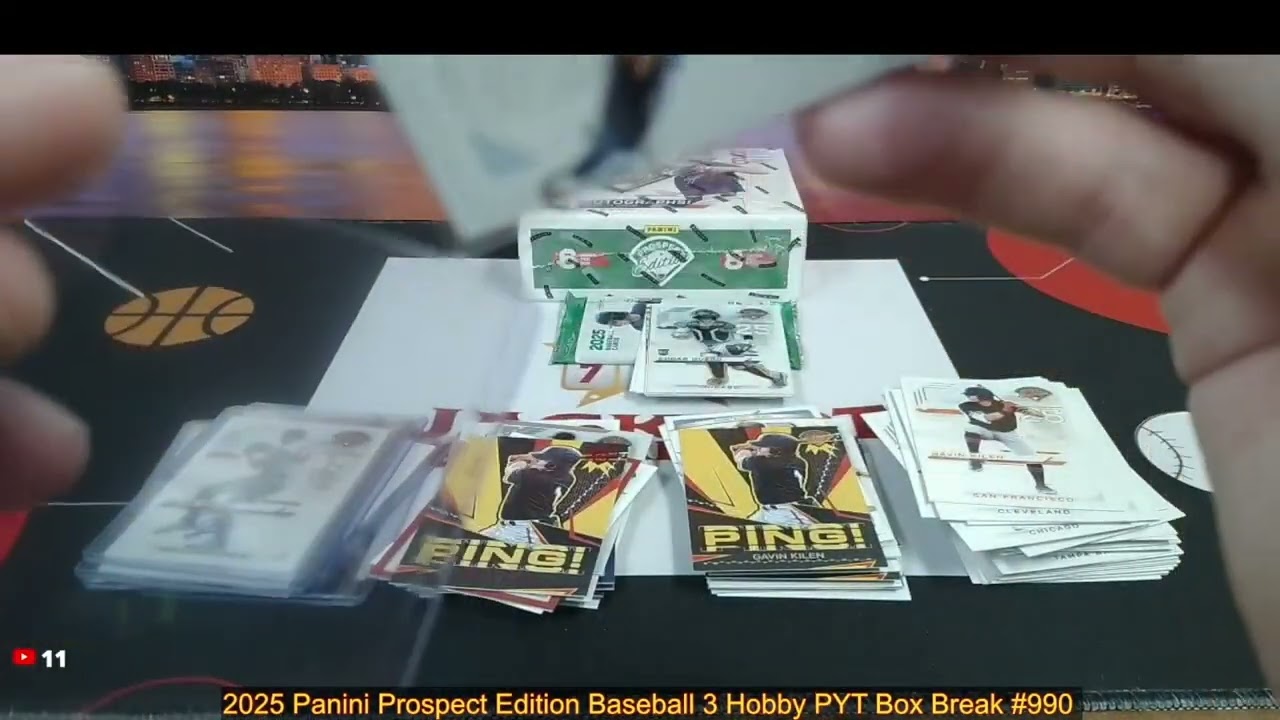 4-7-26 2025 Panini Prospect Edition Baseball 3 Hobby PYT Box Break #990 -12 AUTO BREAK!