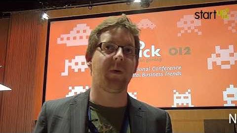 Ben Dodson from Wallabee, just after winning Startup 2.0 2012