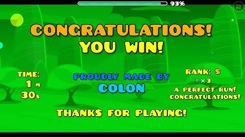 The Impossible Quiz In GD! Made by Colon S rank & 3 coins