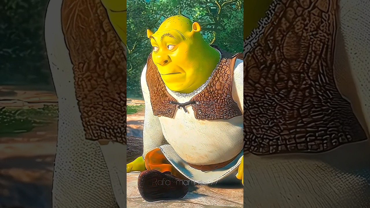 Shrek Fazendo Chamada de Video Pro Burro 