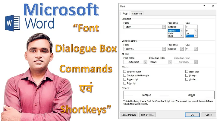 #10/MS Office/MS Word/How to Use Font Dialogue Box