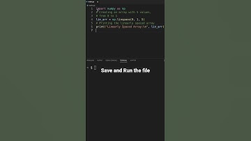 Linear spacing in numpy arrays #datascience #numpy #pythontutorial #interview #datamanipulation