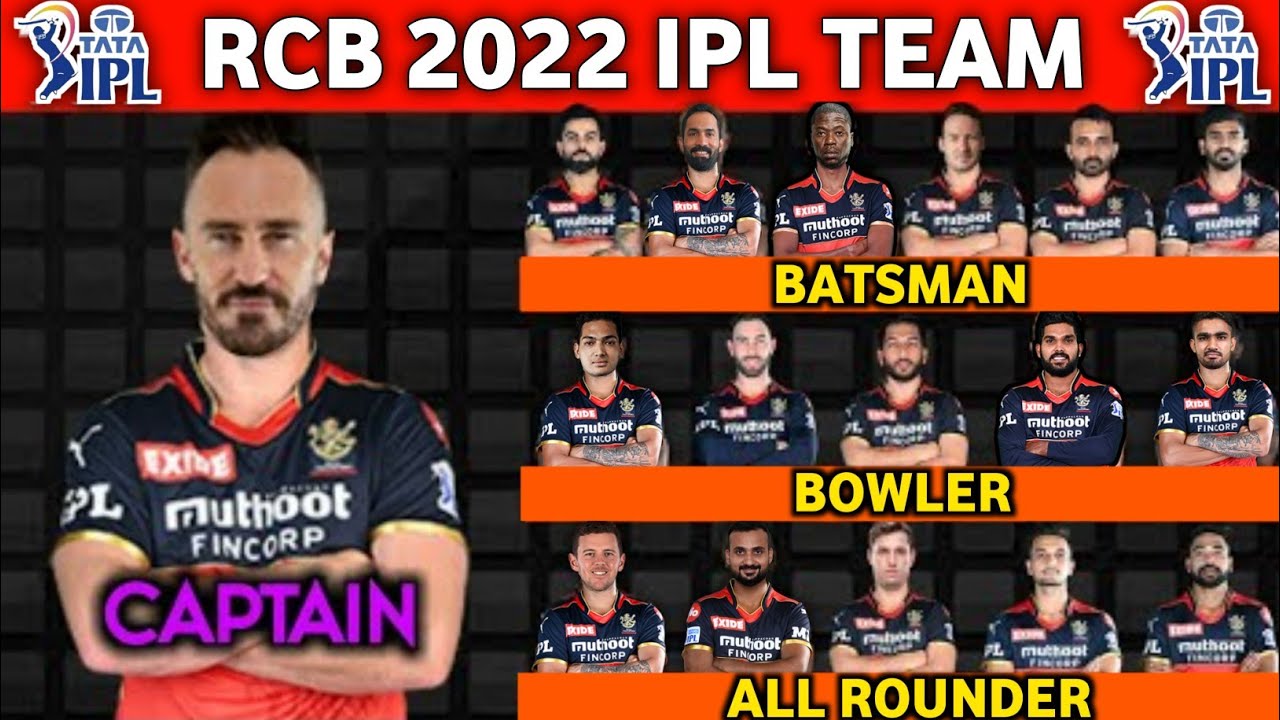 IPL 2022 - Royal Challengers Bangalore New Squad | RCB Final Squad 2022 | RCB New Players List 2022