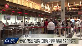 春節疏運期間 加開列車總計529列次  2016-01-18 TITV原視新聞