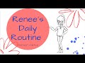 Renees daily routine present simple third person singular