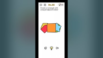 Brain Out Level 83 Puzzle - Create a rectangle with unequal adjacent sides!
