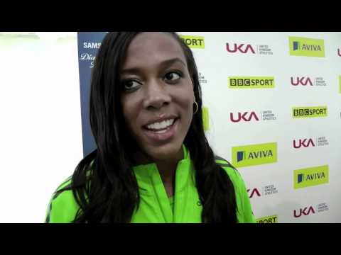 Tiffany Porter London Diamond League post race wit...