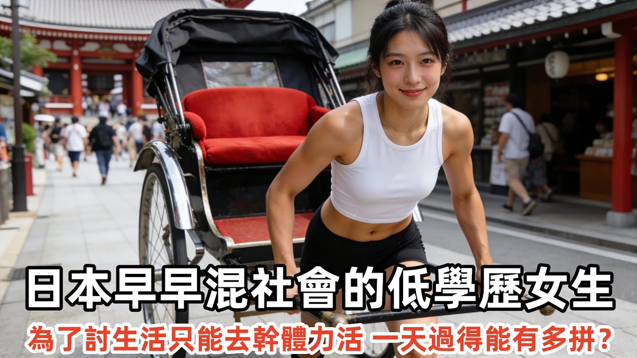 日本早早混社會的低學歷女生，為了討生活只能幹體力活，一天有多拼？