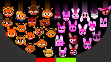 Incredibox Sprunki Oren vs Pinki Team Marble Race In Algodoo — Who Will Win?