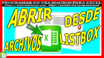 556 ❤️ Como ABRIR Archivo EXCEL 🔥 desde un LISTBOX de Excel VBA