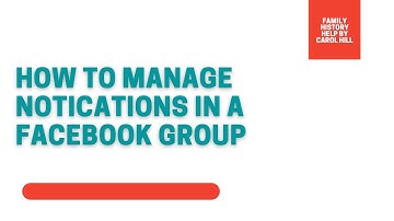 How to Manage Notifications in a Facebook Group