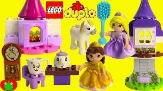 disney princess belles tea party lego duplo 10877 and rapunzels tower 10878 build