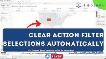 Tableau -  How to clear action filter selection? || Remove action filter selection automatically