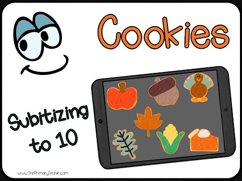 Subitizing Cookies to 10 - Thanksgiving