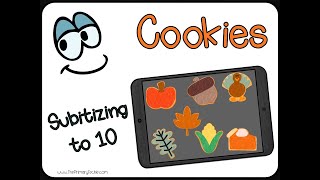 Subitizing Cookies to 10 - Thanksgiving