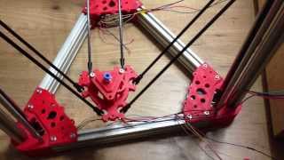Kossel Delta Printer with smooth rods - dry run 1