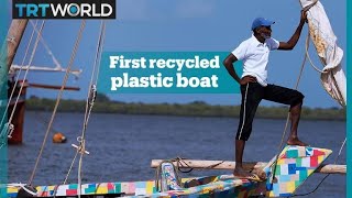 World's first recycled plastic boat departs Kenya