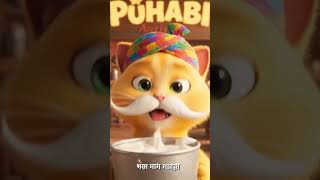 “Billi Drinks Lassi in Amritsar! 🥛🍧 #cat #funny #cute #cartoon #catvlog