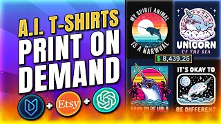 PASSIVE INCOME Etsy A.I. Print on Demand TShirts (FULL GUIDE) ft. MyDesigns