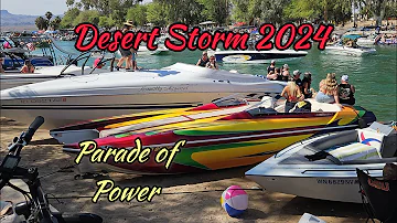 Desert Storm 2024 Parade of Power Big Boats in Lake Havasu #lakehavasu #boats #desertstorm #boatshow