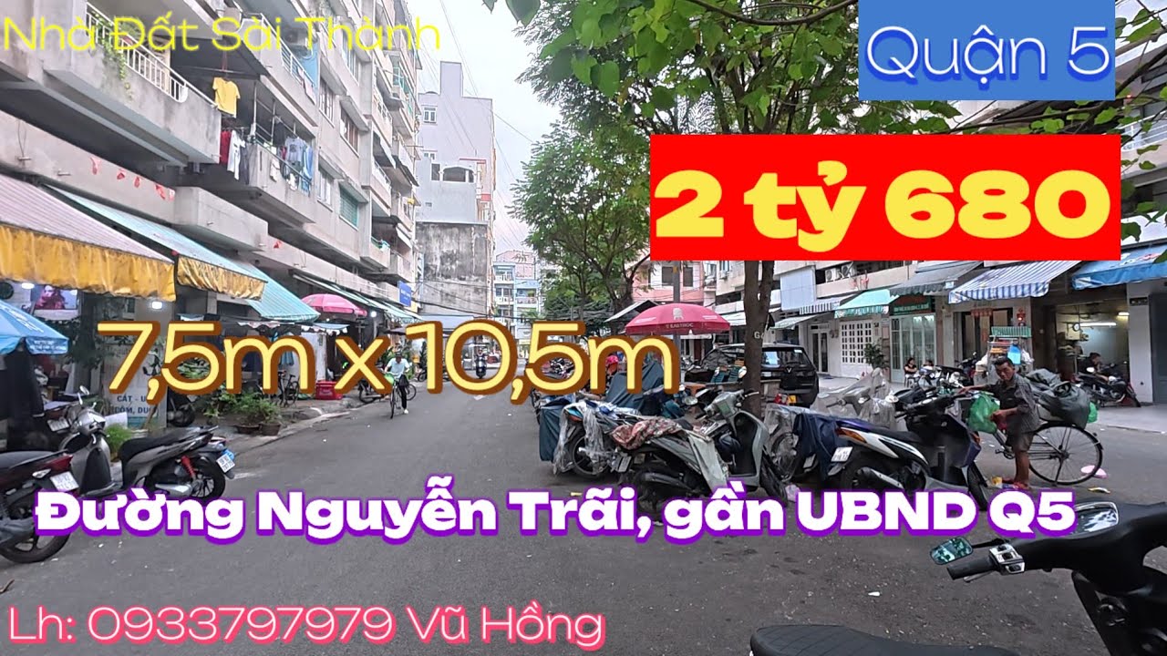 Quận 5. Chỉ 2 tỷ 680 Chị Chủ nhà quê Miền Tây mua cho con ở học nay đã xong nên bán lại #0933797979 