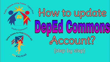 How to update DepEd Commons Account?