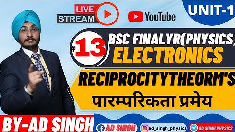 B.Sc-3rd yr physics ||Solid State Electronics ||Reciprocity Therom