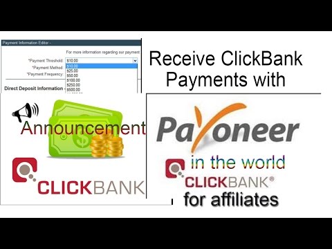 Receive ClickBank Payments with Payoneer for clickbank affiliate (How to)