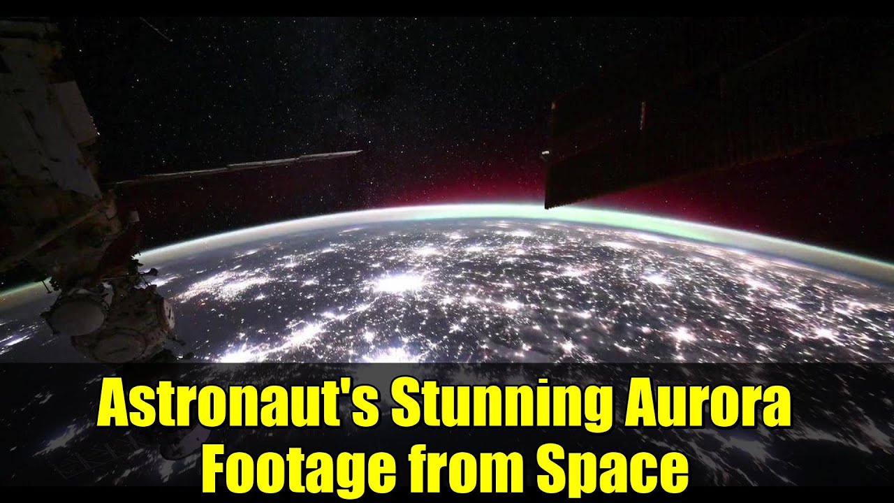 Потрясающие кадры полярного сияния, снятые астронавтом из космоса | Покадровая съёмка с МКС
