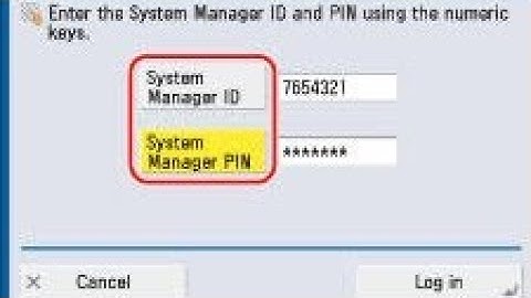 canon copier all models  system manager id and pin disable