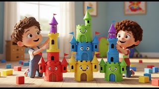 Celebrity Five Little Toy Castles Stack and Build | Fun Stacking Song & Learning for Kids Net Worth