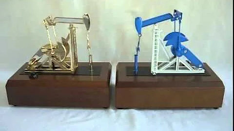 Miniature Oilfield Oil Well Pump Jack Models Gifts IndustrialAwards.com