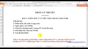 STM8|Giới thiệu ngôn ngữ C và Thư viện chuẩn cho STM8S105C6